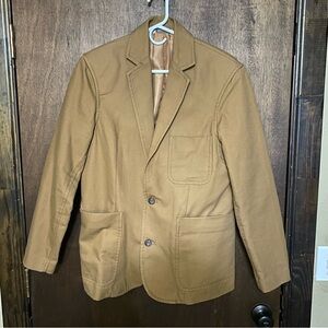 Duluth Trading Co Tan Cotton Blazer